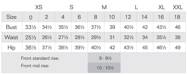 Ardene Size Chart Inches